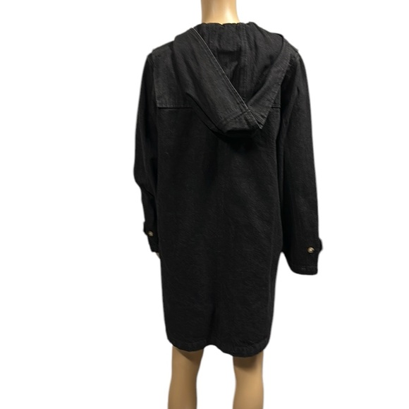 Denim Co Denim Removable Fleece Blanket Lined Toggle Button Pocket Coat Womens S - Picture 5 of 14
